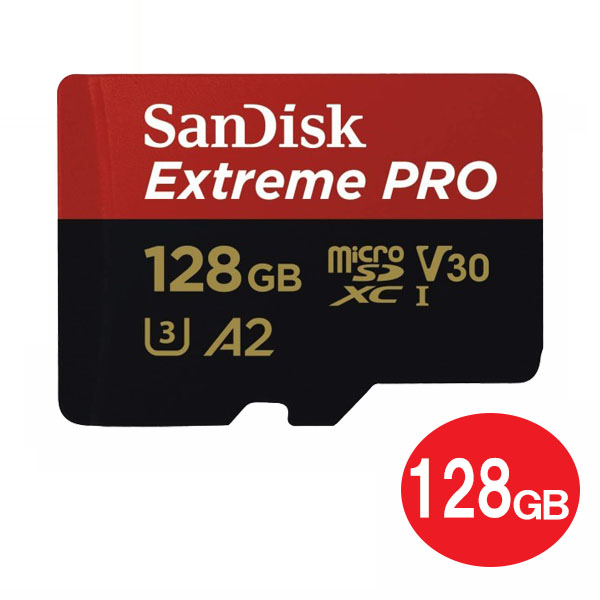 メール便送料無料】サンディスク microSDXCカード 128GB Extreme Pro Class10 170MB/s UHS-1 U3 V30  A2 SDSQXCY-128G-GN6MA Nintendo Switch Newニンテンドー3DS推奨 マイクロSD microSDカード  SanDisk 海外リテール | アダチカメラ